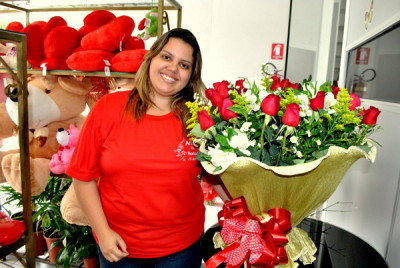 Marcele Brito, proprietária da Floricultura Amanda / Foto: Blog do Anderson